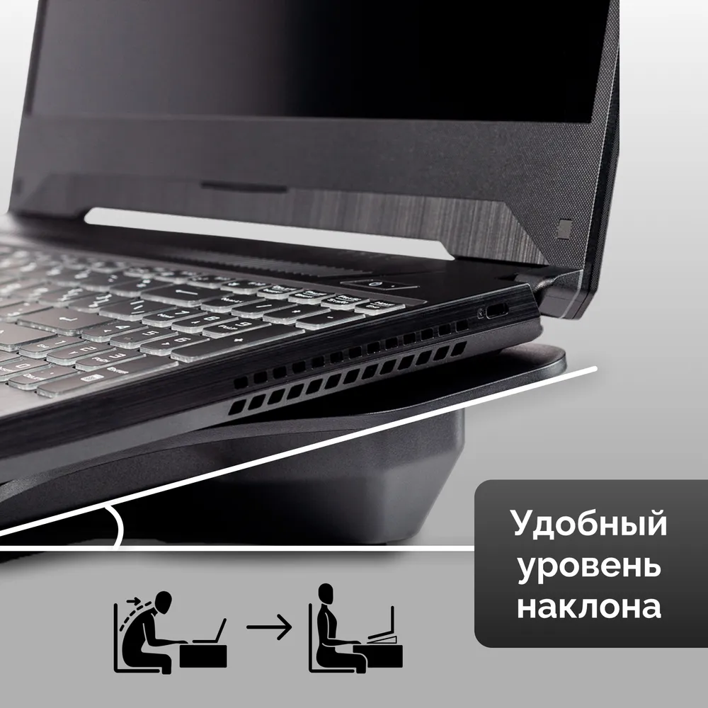 Подставка для ноутбука охлаждающая ESPERANZA CHINOOK EA109, система охлаждения с 1 вентилятором, подсветка, #4