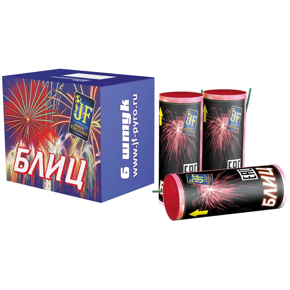 Фейерверк летающий (циркоблиц) "Блиц", набор 2 упаковки (12 штук), JF TR-1 Joker Fireworks, вариант, фото 2