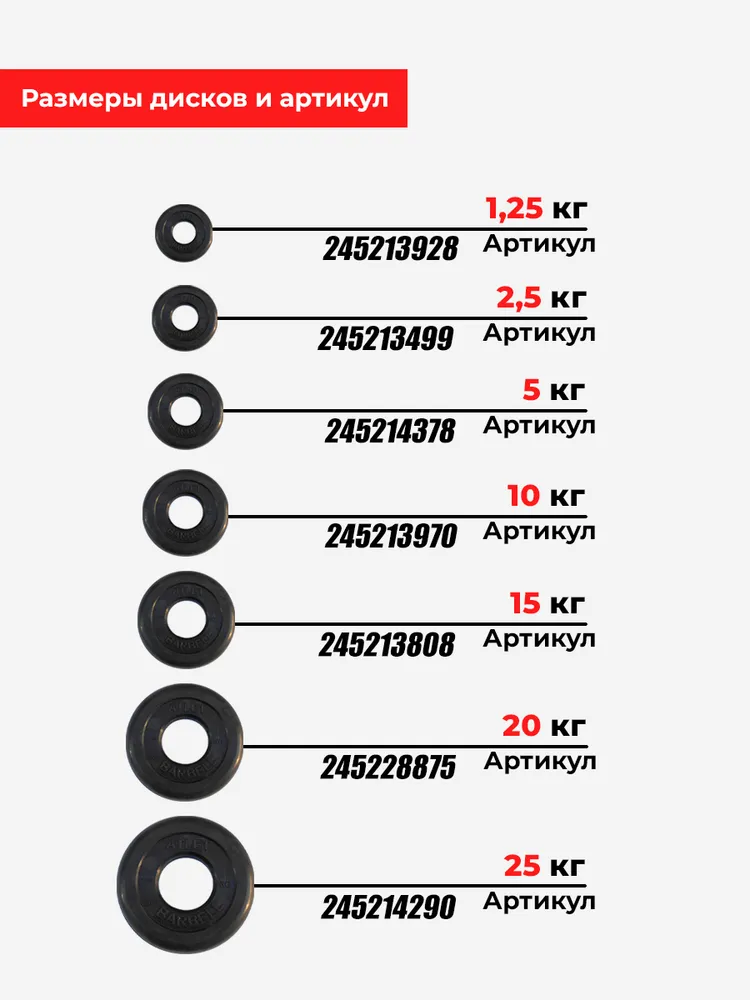 Штанга 60 кг MB Barbell Atlet, прямой гриф 150см, обрезиненные диски (блины), 100 кг, фото 5