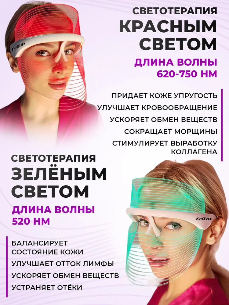 GETLUX Светодиодная маска для лица LED Mask the light of youth, вариант, фото 5