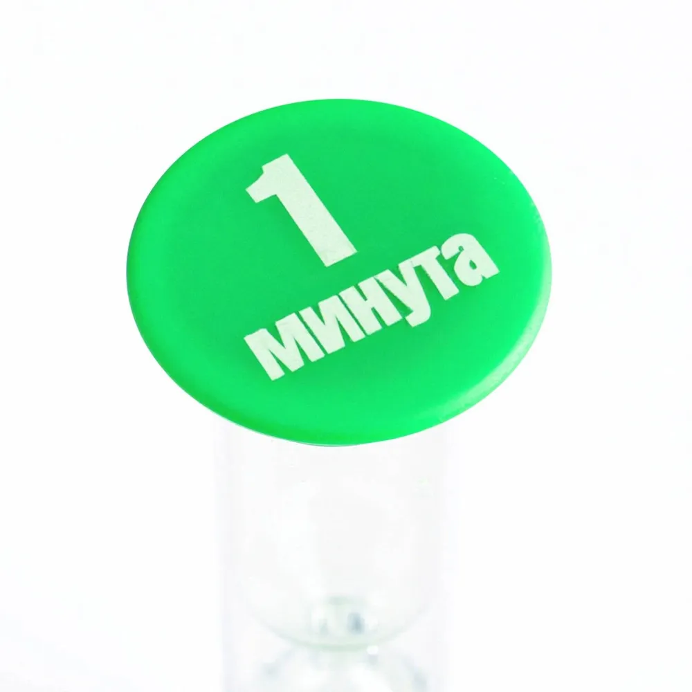Песочные часы Ламбо 1 минута, зелёные, 9x2.5 см мини таймер, 9x2.5 см, фото 5