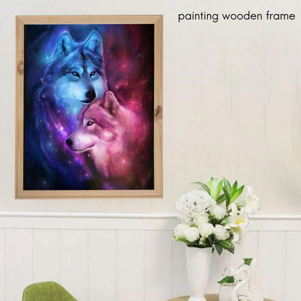 (A J W K) 40X50 см деревянная рамка DIY фоторамки искусство подходит совместим с домашнего декора живопись цифровой алмазный рисунок картины, 40x50 см, фото 4