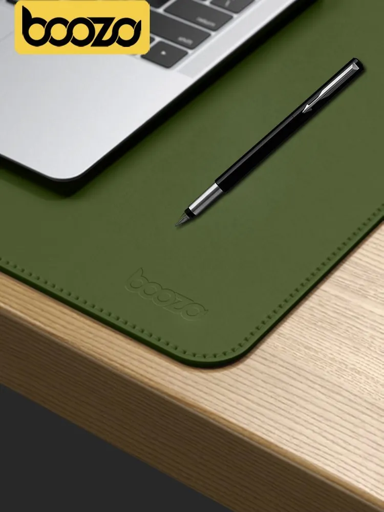 Коврик для мышки маленький BOOZO Desk mate s mini, кожаный коврик для мышки, компьютерный, черный, зеленый, фото 3
