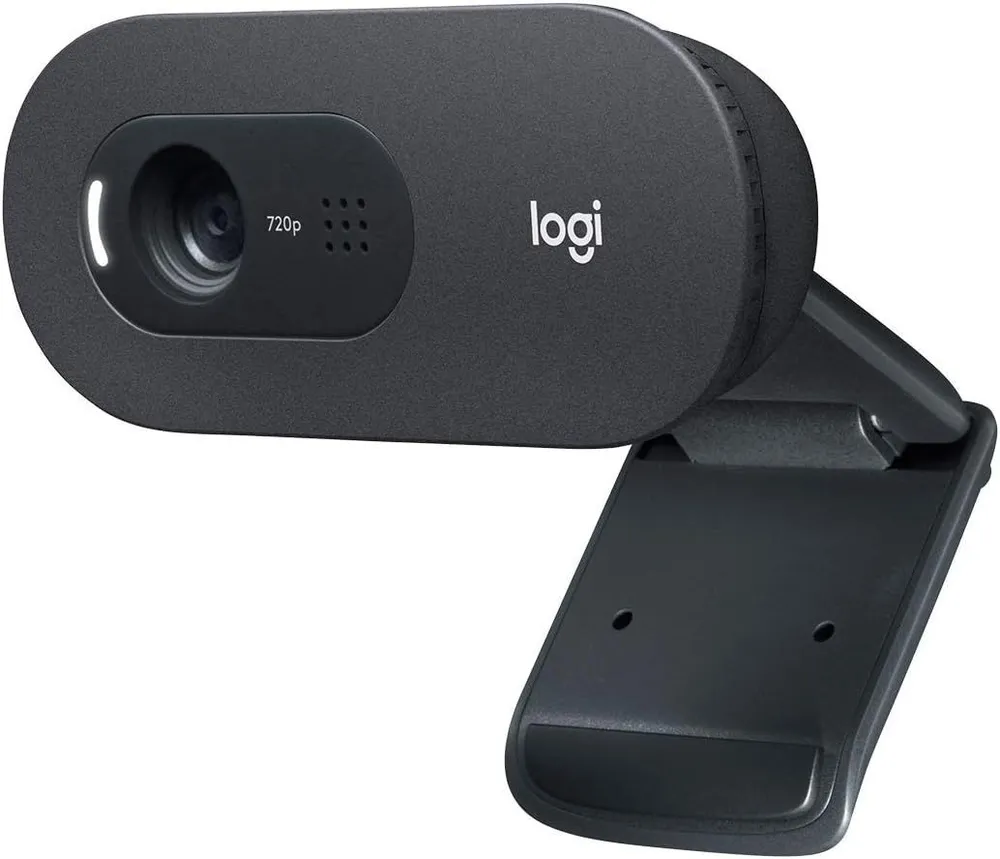 Logitech Веб-камера с микрофоном, черный, черный