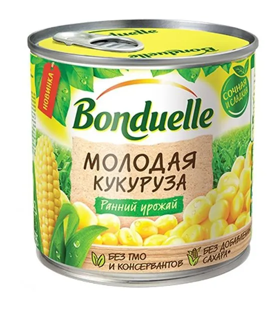Bonduelle Кукуруза сладкая молодая, 170 г, 12 шт, 170 г, 12 шт, фото 2