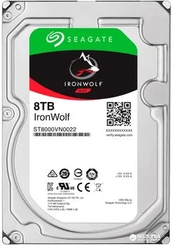 Seagate 8 ТБ Внутренний жесткий диск ST8000VN0022, IronWolf, 3.5", 7200 об/мин, 3.5", 7200 об/мин, SATA III 6 Гбит/с (ST8000VN0022), 8 ТБ, фото 2