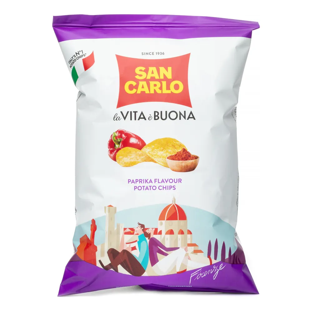 Чипсы картофельные San Carlo со вкусом паприки, 50г, 50 г