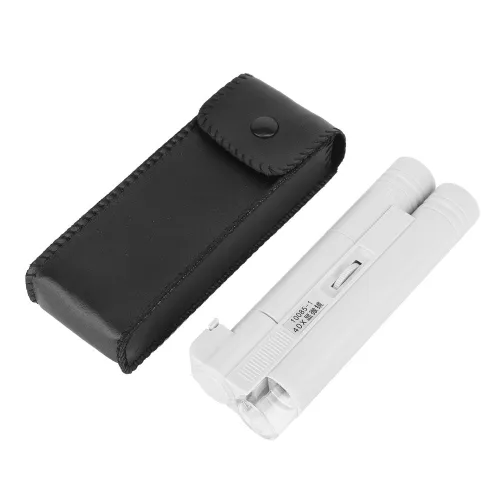 Карманный микроскоп с LED-подсветкой, 40x увеличение, универсальный объектив для мобильных телефонов