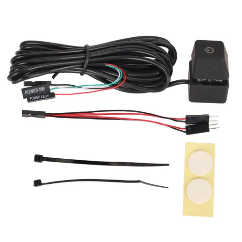 Внешний кнопочный выключатель питания для ПК с механическим переключателем синего цвета и подсветкой