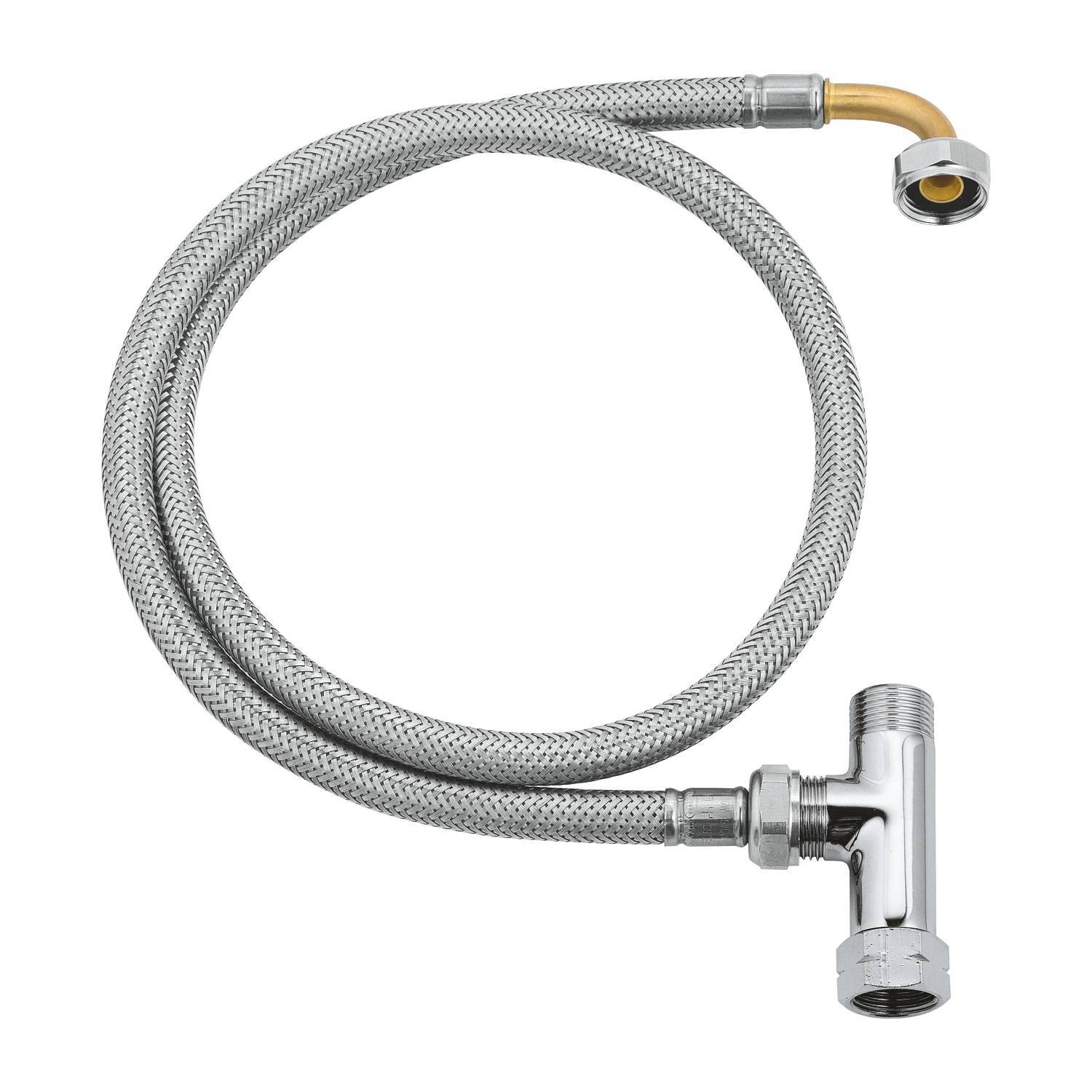 Grohe Набор для подключения сиденья-биде: шланг 795 мм, Т-образное подключение, хром (14074000) — купить в Алматы