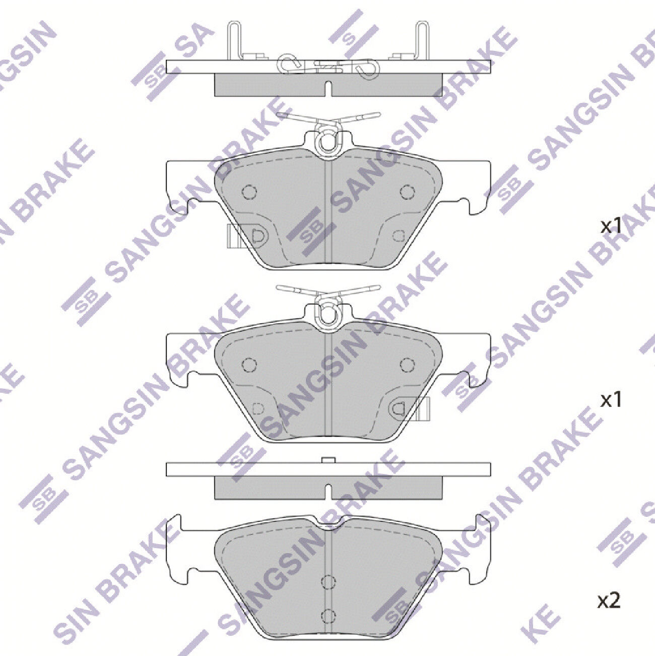 Колодки тормозные (Сзади) Subaru Forester 18-21 / Impreza 16-22