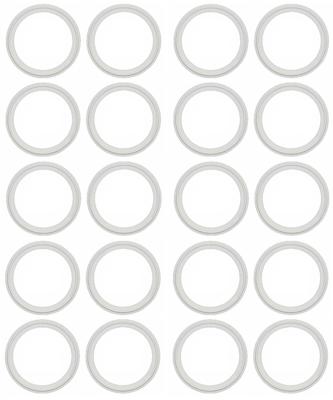 Прокладкасиликоноваяподкламп1.5дюйма(20штуквкомплекте)