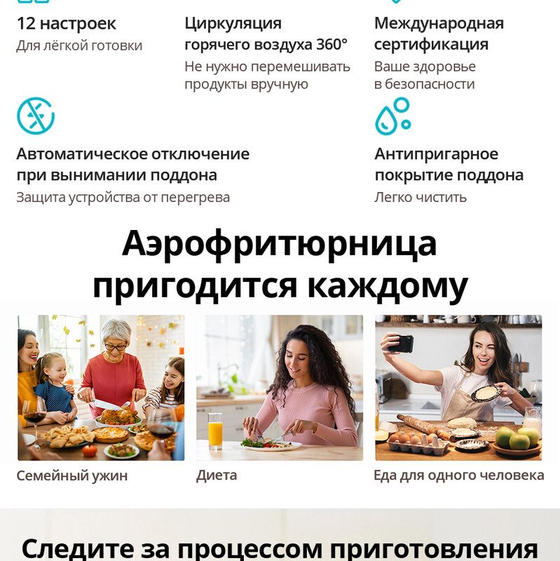 Аэрогриль Kyvol AF600, покрытие Керамическое - купить по выгодной цене ...