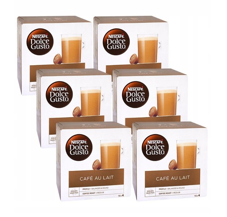 Капсулы для кофемашин NESCAFE DOLCE GUSTO CAFE AU LAIT 96 капсул