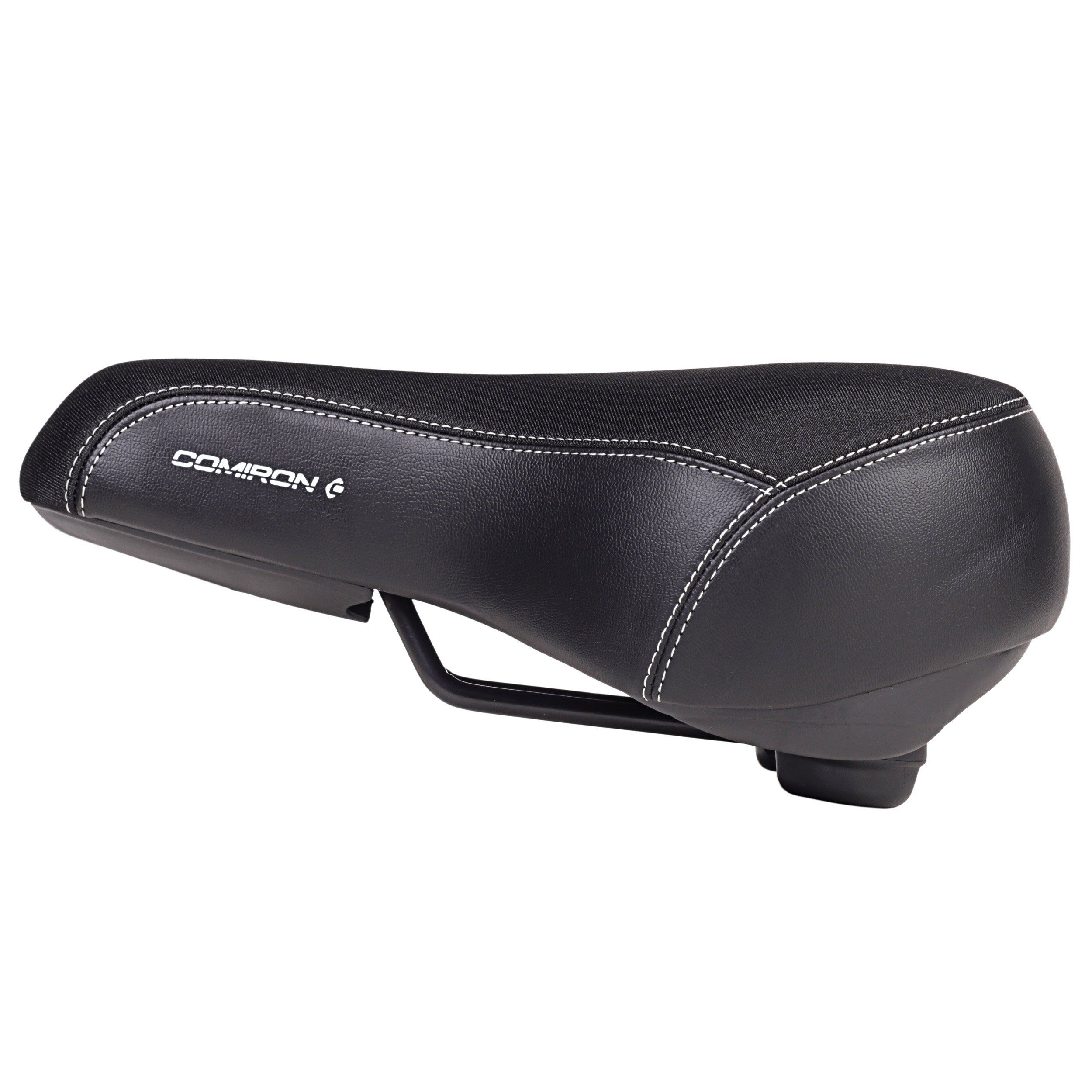 Седло велосипедное комфортное COMIRON MONACO NIGHT N667-1 270x200, технологии: DW, ED, Soft surface, полиуретан, чёрный Седло велосипедное комфортное COMIRON MONACO NIGHT N667-1 270x200, технологии: DW, ED, Soft surface, полиуретан, чёрный