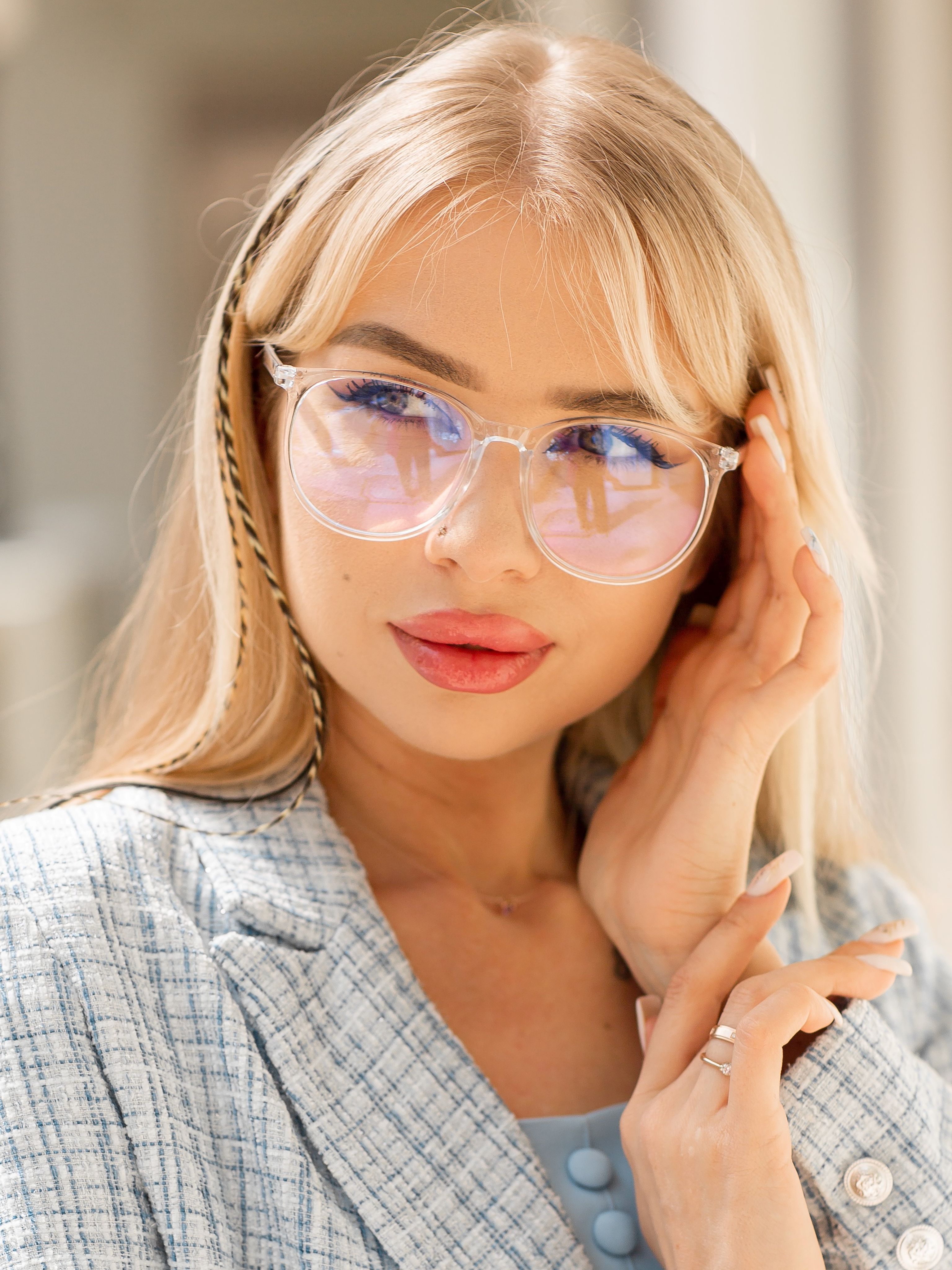 Прозрачные очки для зрения женские