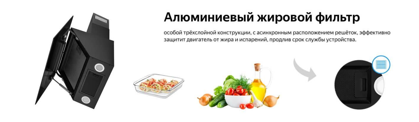 Вытяжка Weissgauff Alcor TC BL Inverter Wi-Fi с инверторным двигателем ...