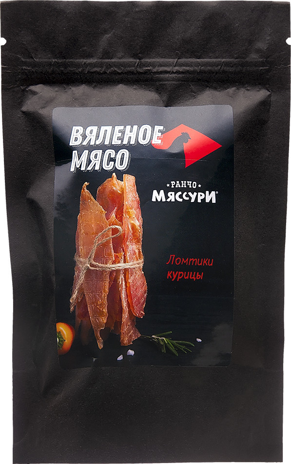 Вяленое мясо Ранчо Мяссури Ломтики курицы 50 г 1 пачка Натуральные ...