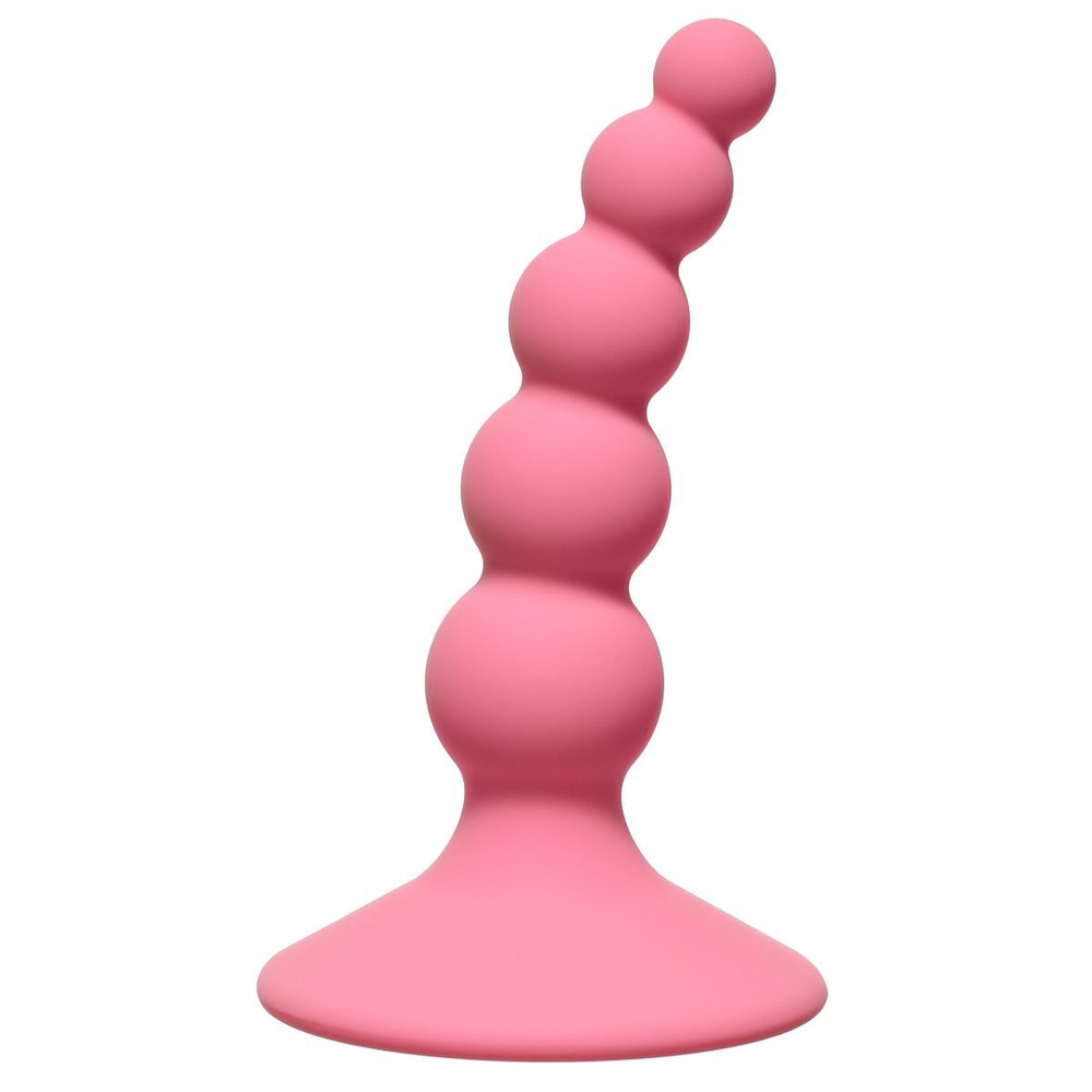 Анальная пробка Ribbed Plug Pink #1