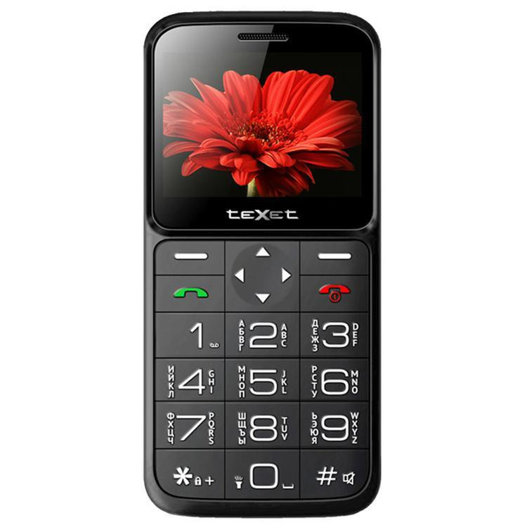 Texet Мобильный телефон TM-B208, черный, красный #1