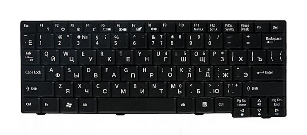 Клавиатура для ноутбука Acer One D150 D250 A110 A150 P/n: ZG5, 9J.N9482.00R, 9J.N9482.20R  #1