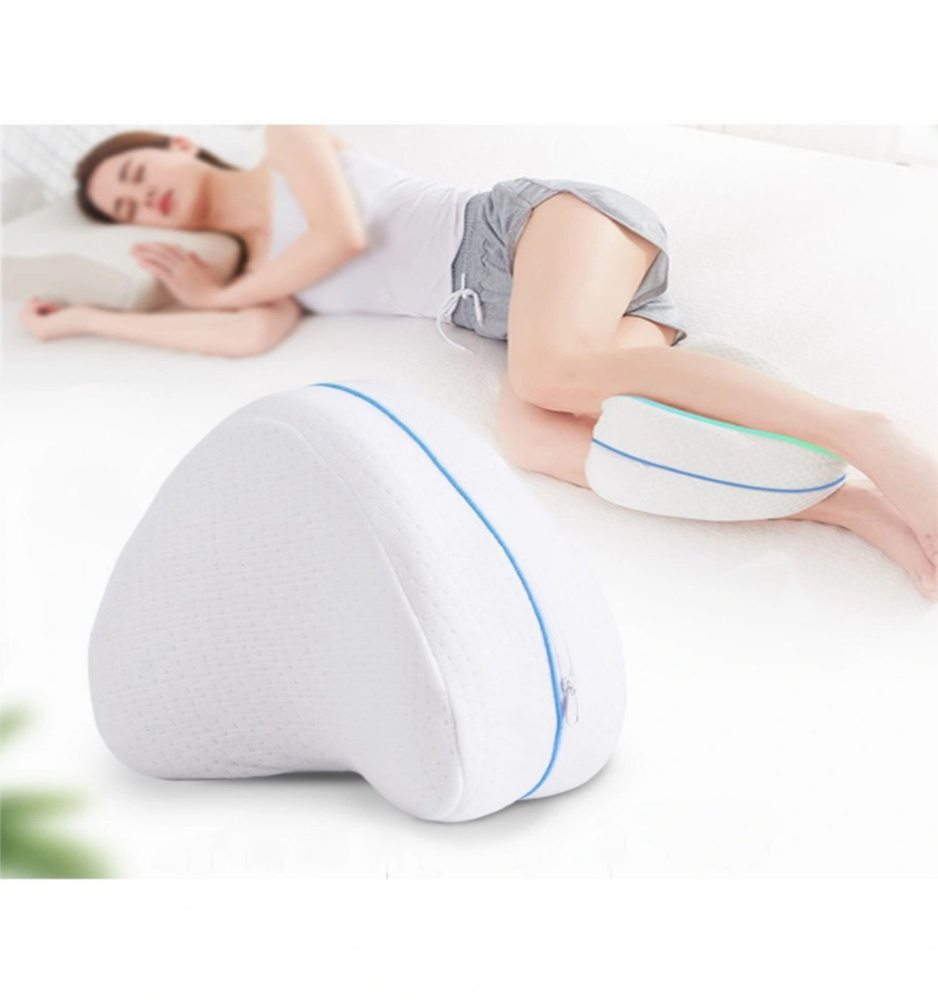 Подушка для ног "Leg Pillow" со съёмным чехлом, белая, для крепкого сна, для колен, удобная #1
