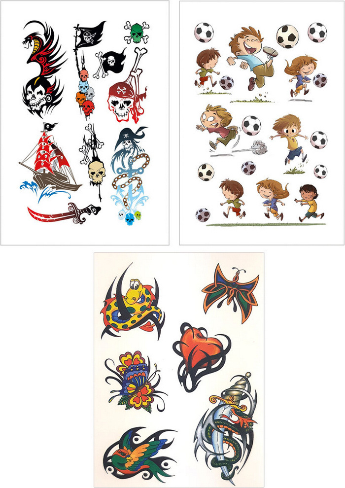 Herma Татуировки наклейки, тату тело, для детей и взрослых, 3 штуки ...