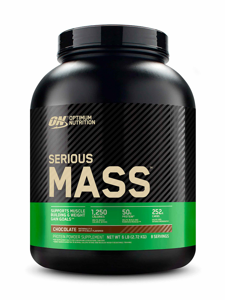 Гейнер с витаминами, глутамином Optimum Nutrition Serious Mass 2720 гр Шоколад  #1