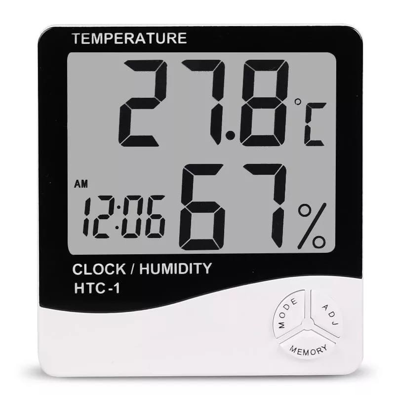 Домашняя метеостанция/ Погодная станция/ Электронный Термометр-гигрометр +электронный часы-будильник #1
