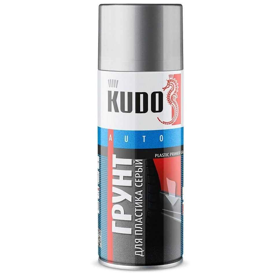 Грунт для пластика KUDO, серый, аэрозоль, 520 мл #1