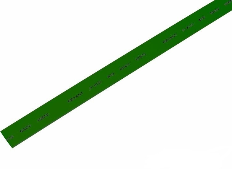 Трубка термоусаживаемая ТУТ 10,0 / 5,0 мм зеленая (1м) #1