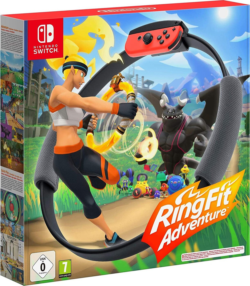 Игра Ring Fit Adventure (Игра + контроллер Ring Con + ремень на ногу)  (Nintendo Switch, Английская версия) купить по низкой цене с доставкой в  интернет-магазине OZON (260122523)