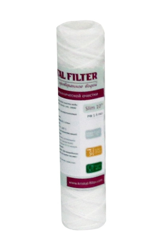 Картридж для фильтра Kristal Filter Slim 10" PW 1-3mcr (PPW-10 1-3M) для глубокой механической очистки, #1