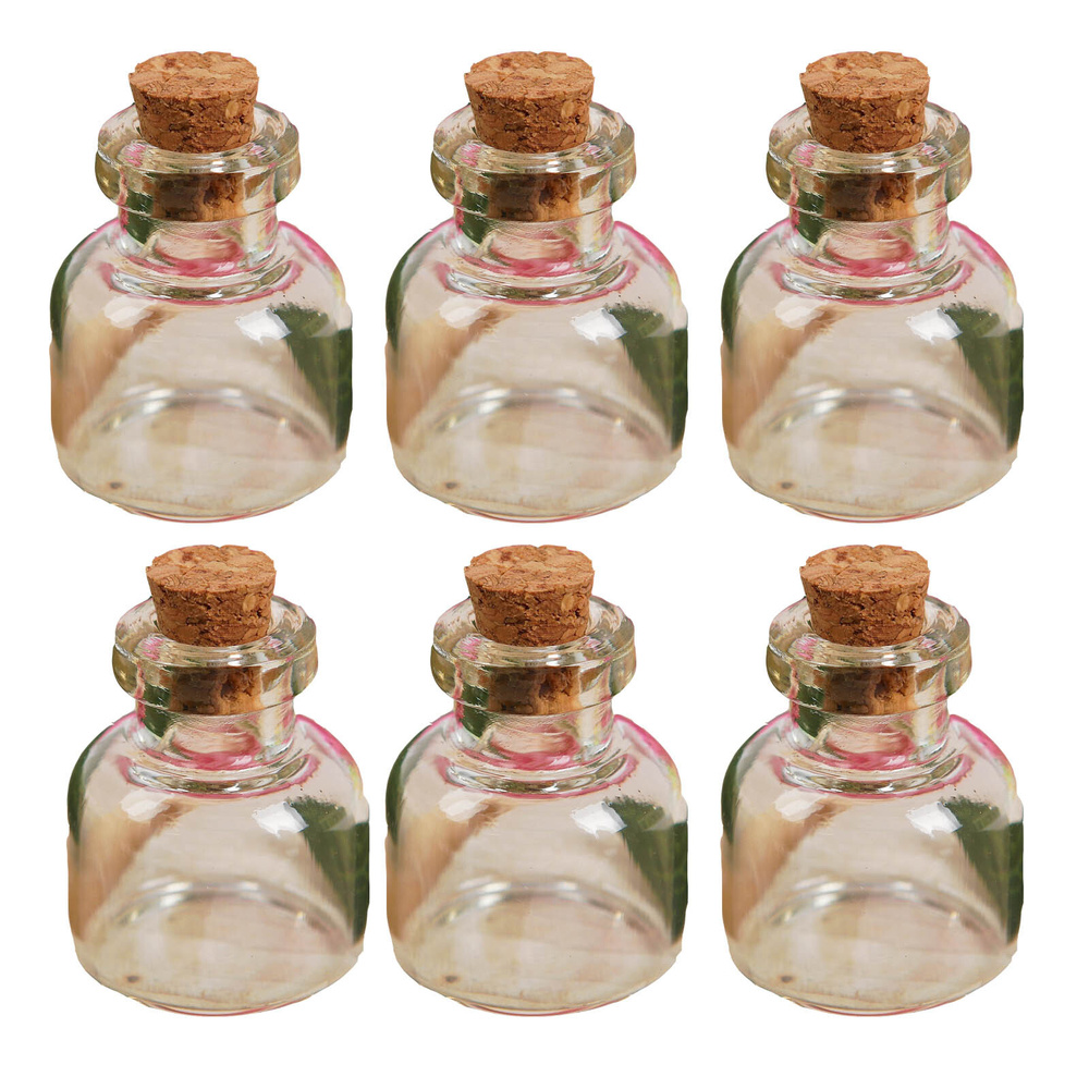 Бутылочка с пробкой, стекло, Основа для творчества и декорирования , 3 ...