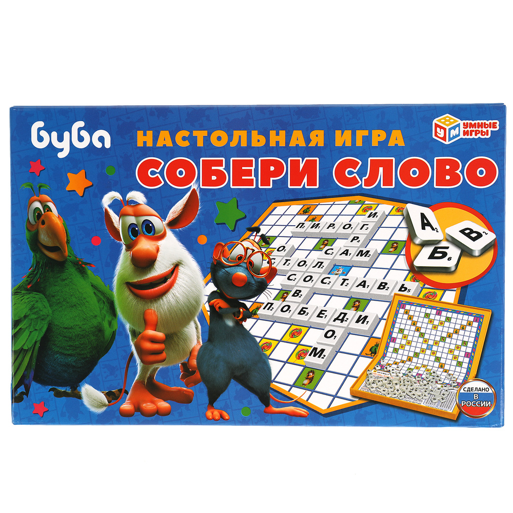 Настольная игра для детей Умные игры Буба Словодел Собери слово