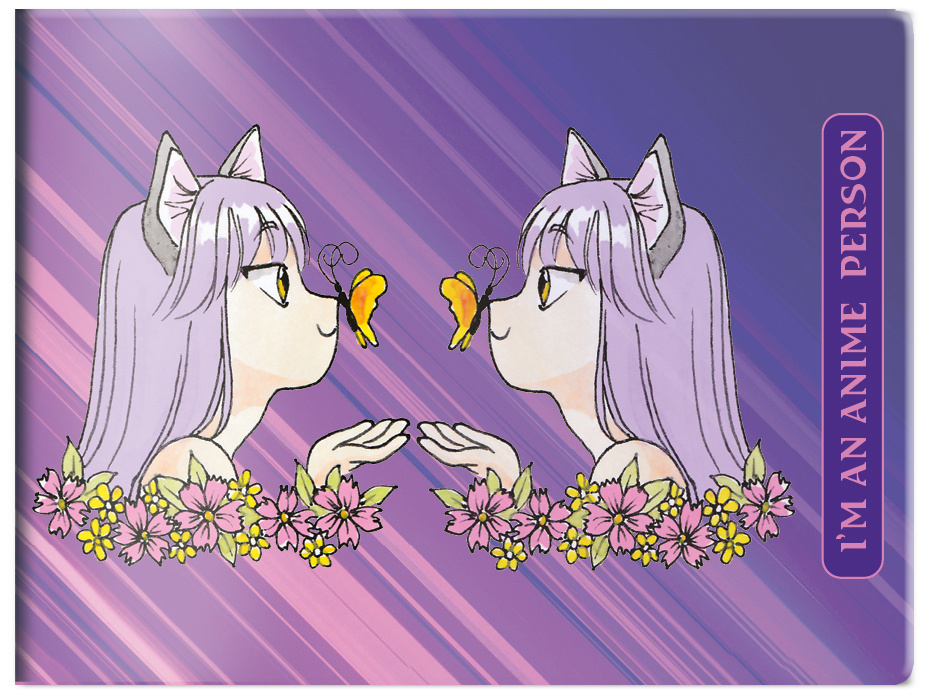Кардхолдер (в форме книжки, 215х65 мм) I'm an anime person #1