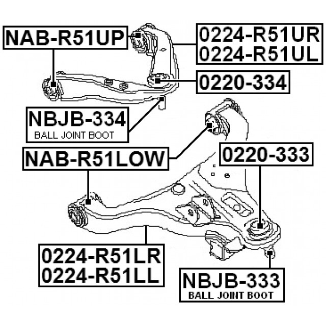 Опора Шаровая Нижняя Nissan Pathfinder R51 05- 0220-333 - купить по ...