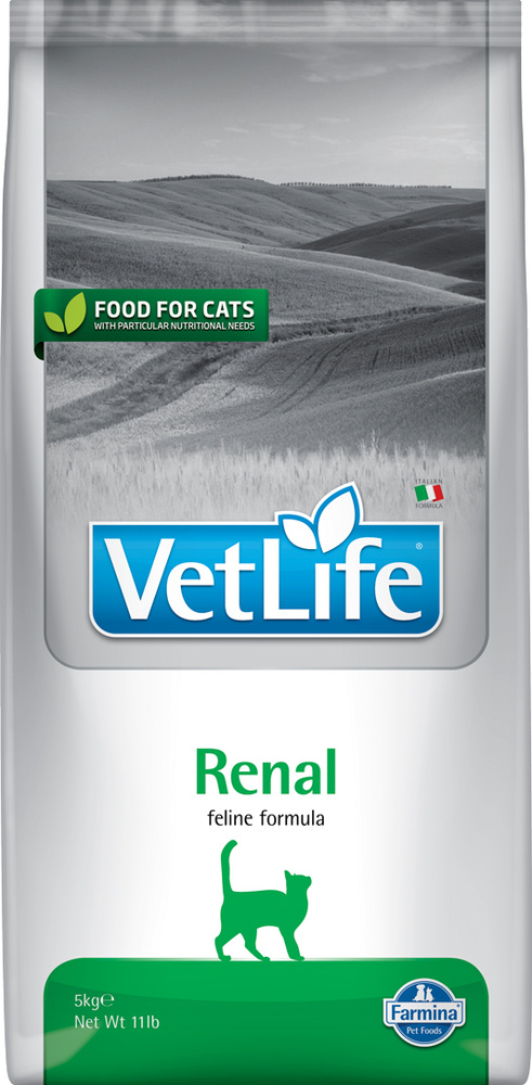 Farmina Vet Life Natural Diet Cat RENAL 5 KG Вет лайф кет ренал 5 кг ...