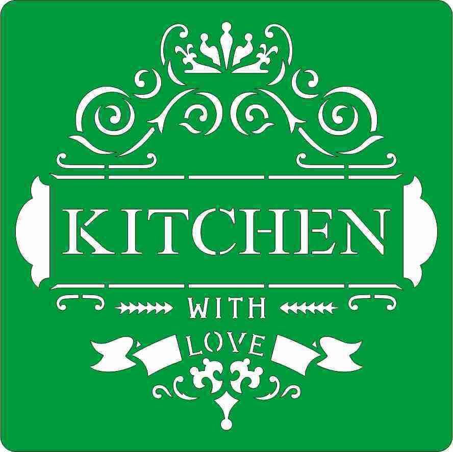 Трафарет на клеевой основе Kitchen, 15*15 см #1