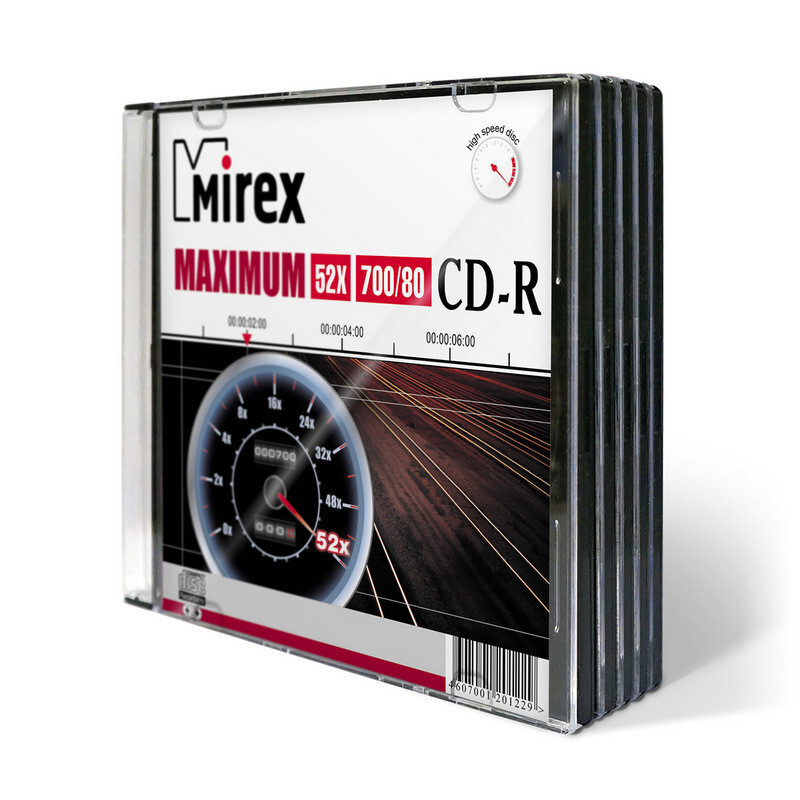 Носители информации CD-R, 52x, Mirex Maximum - купить с доставкой по ...