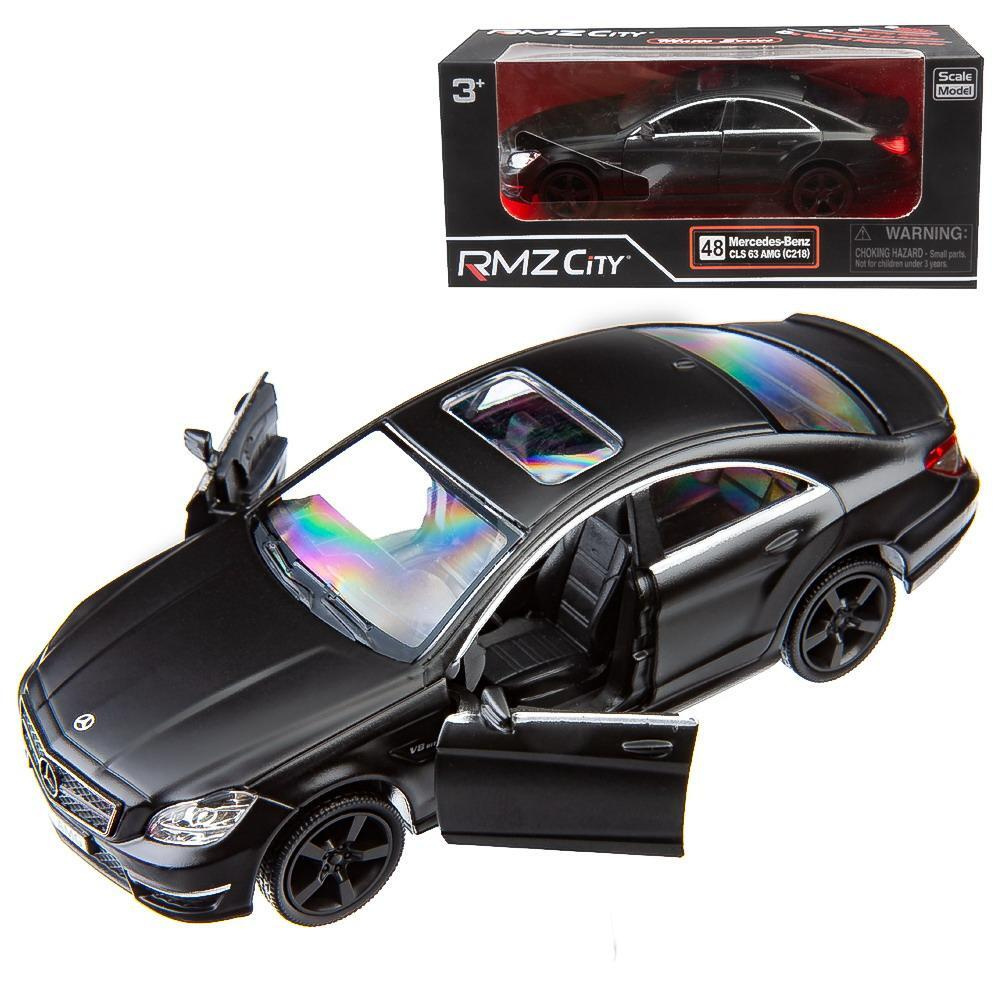 Uni-Fortune Машина металлическая RMZ City 1:32 Mercedes Benz CLS 63 AMG,  инерционная, черный матовый цвет - купить с доставкой по выгодным ценам в  интернет-магазине OZON (665676430)