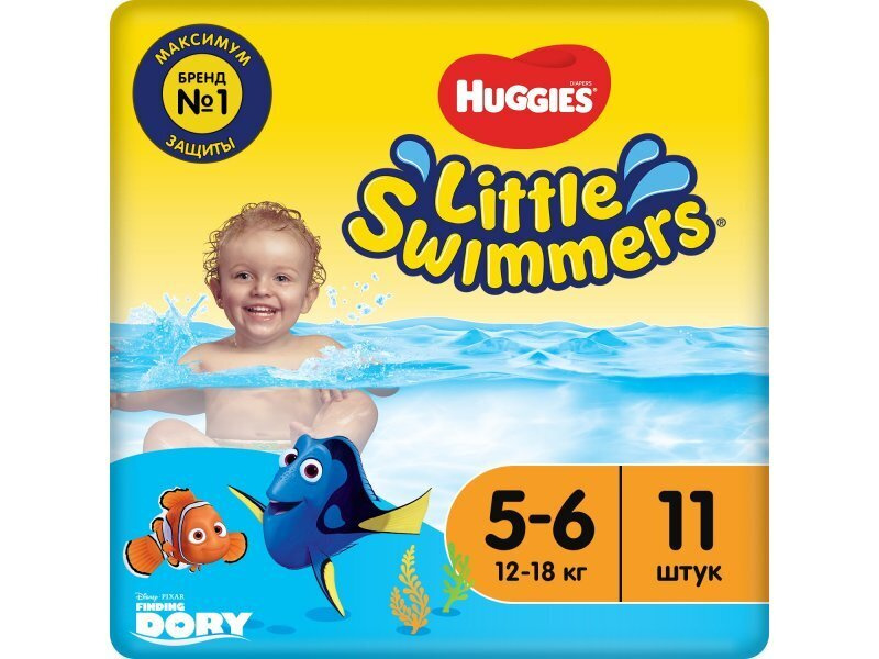 Huggies Трусики-подгузники для плавания Унисекс, 5-6, 11 штук в упаковке/  #1