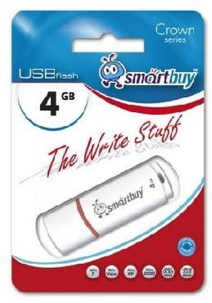 USB флэш-накопитель 4GB CROWN WHITE #1