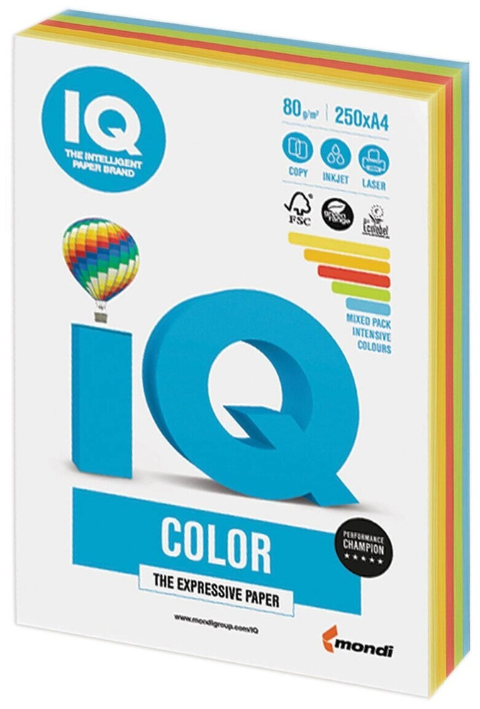 IQ Color Бумага для принтера A4 (21 × 29.7 см), 250 лист., шт #1