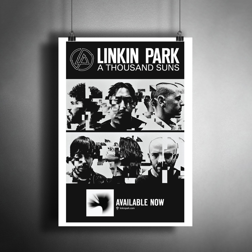 Постер плакат для интерьера Музыка: Американская рок-группа Линкин Парк. Честер  Беннингтон, группа Linkin Park/ Декор дома, офиса, комнаты A3 (297 x 420  мм) - купить с доставкой по выгодным ценам в интернет-магазине
