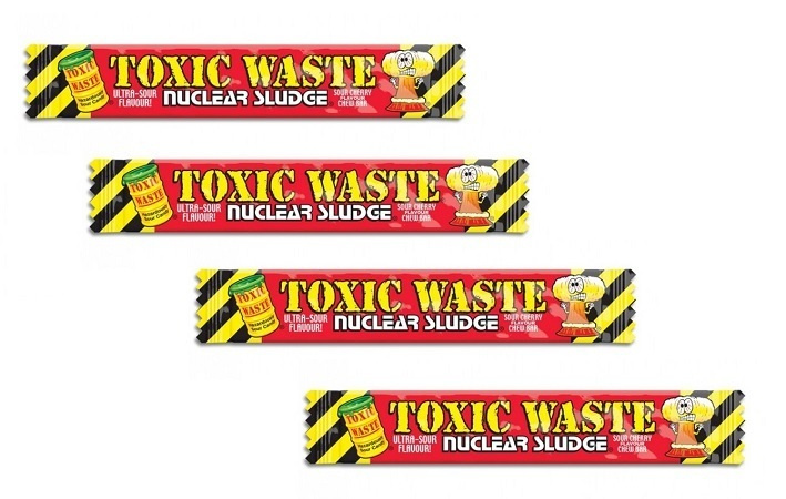 Кислые конфеы Toxic Waste красные 4 шт #1