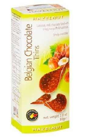 Шоколадные чипсы Belgian Chocolate Hazelnut / Бельгийские чипсы Фундук 80 гр (Бельгия)  #1