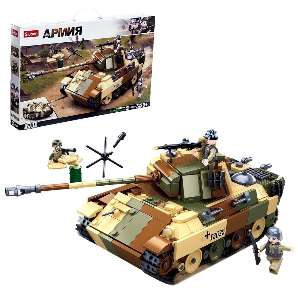 Конструктор Армия Sluban "Штурмовой танк", 2 варианта сборки, 725 ...