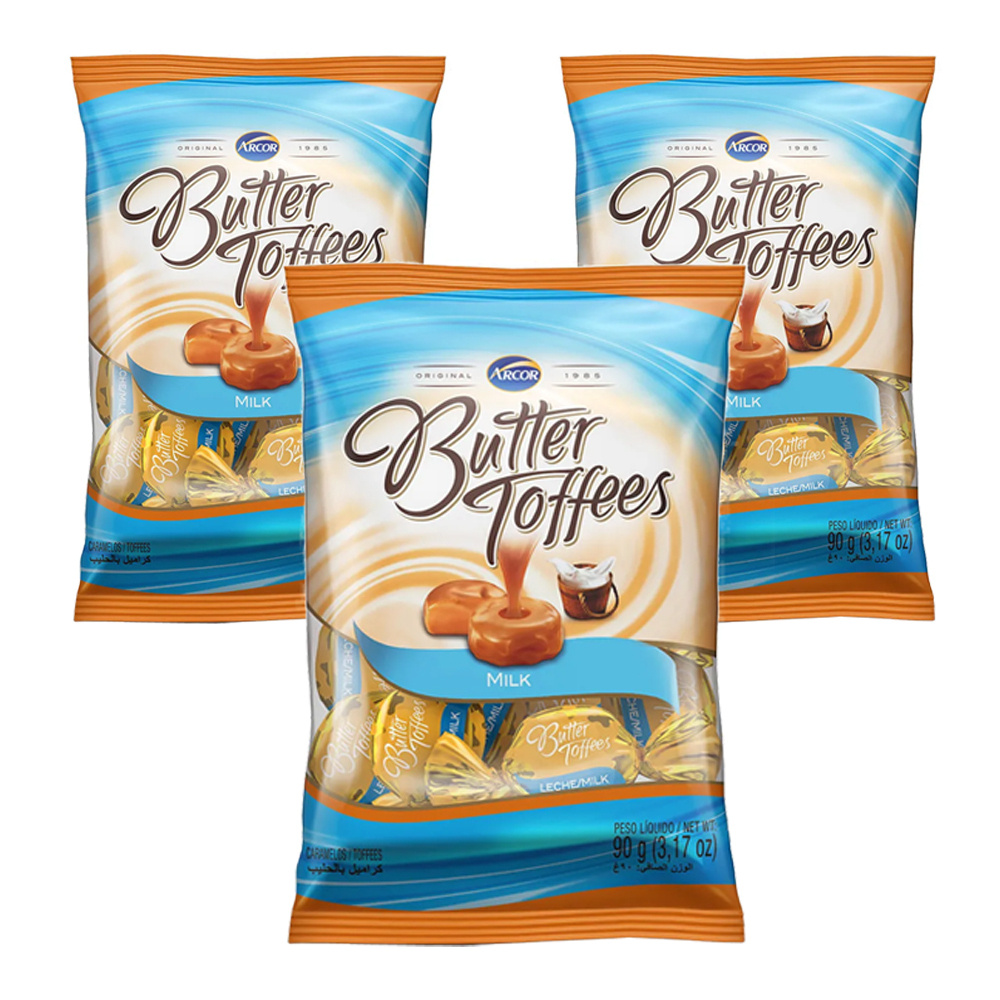 Молочные конфеты Butter Toffees 90 г. набор 3шт #1