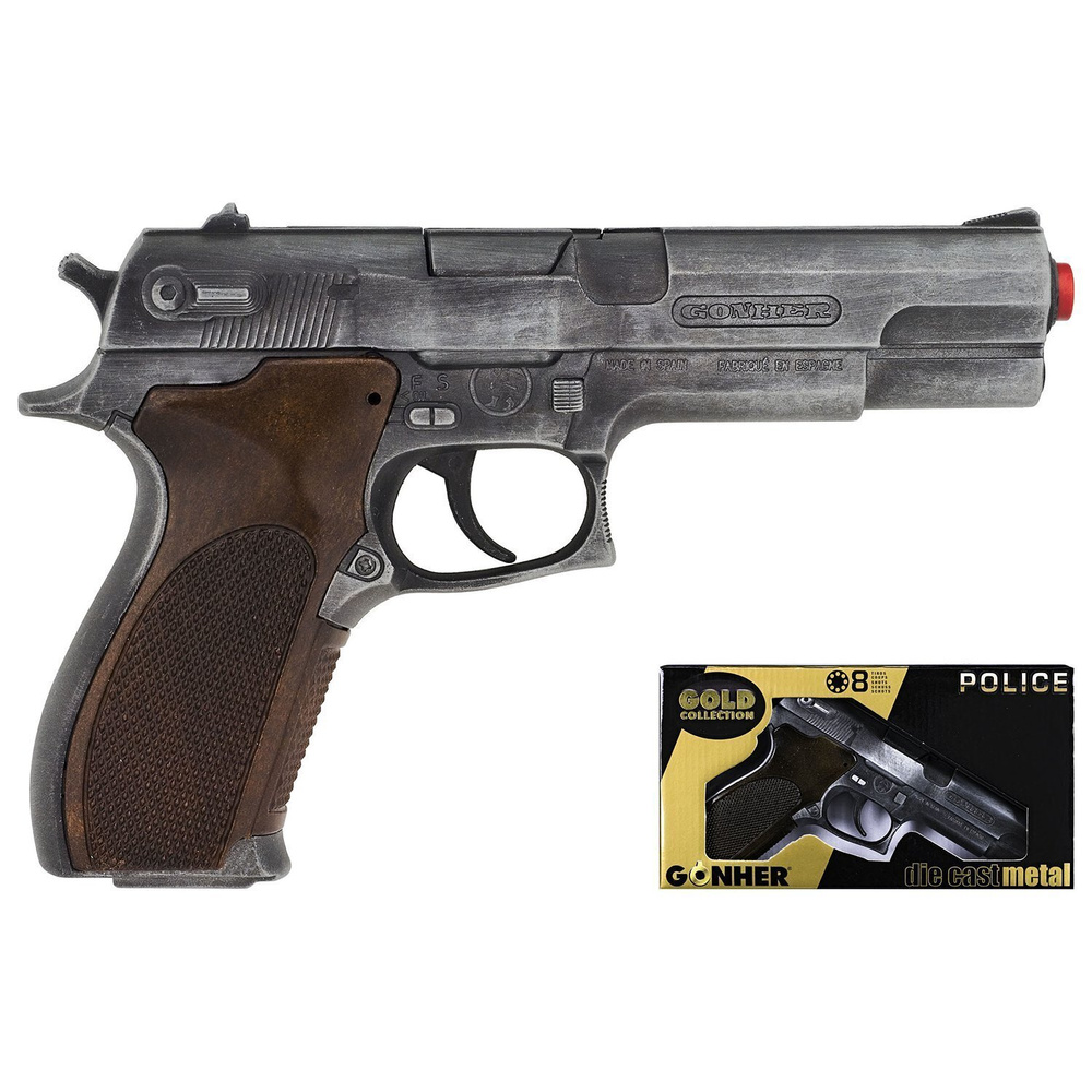 Пистолет Gonher Полицейский 8 пистонов 45/1 - купить с доставкой по ...